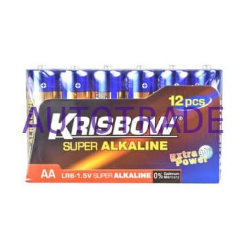 KRISBOW ALKALINE BATERAI UKURAN AA 12 PCS BATTERY ALKALINE BATERAI A2