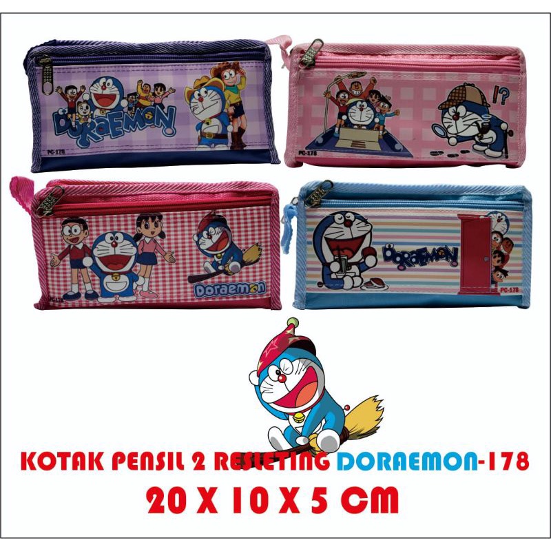 

Kotak pensil sleting / Tempat pensil bermacam² karakter 178 gambar karakter Doraemo