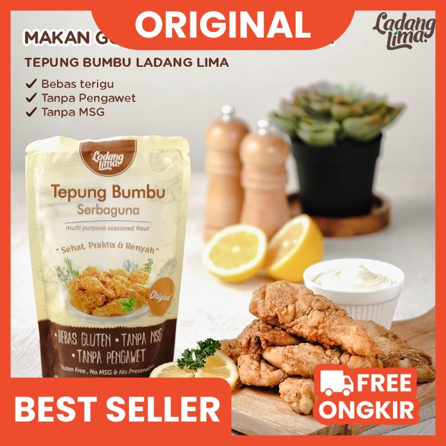 

Tepung Bumbu Ladang Lima (150 gr) | Gluten Free - tepung gluten free - tepung sehat - tepung rasa - tepung ayam