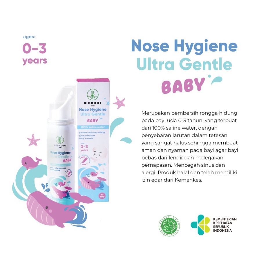 Nasal Spray Pencuci Hidung Bayi Bigroot Nose Hygiene Ultra Gentle Baby 50ml