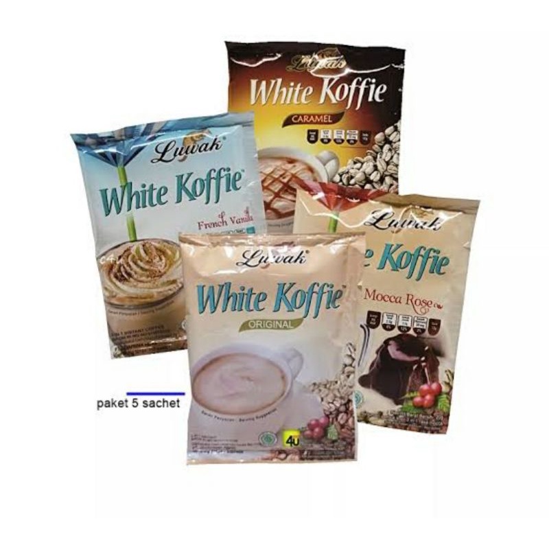 

Luwak White Koffie bandet isi 5 sachets