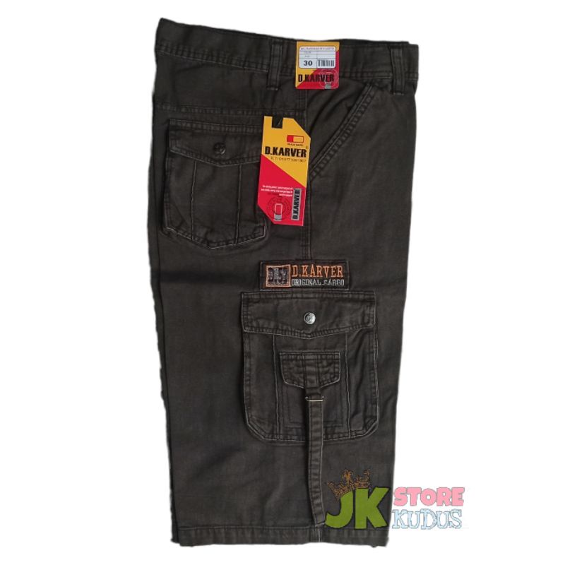 Celana Kargo Pendek Pria Size Jumbo 27-44 Bahan Semi Jeans Tebal