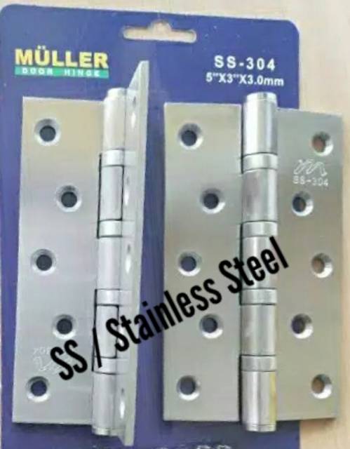 Engsel Pintu Stainless Steel 5 Muller Ss304 Shopee Indonesia