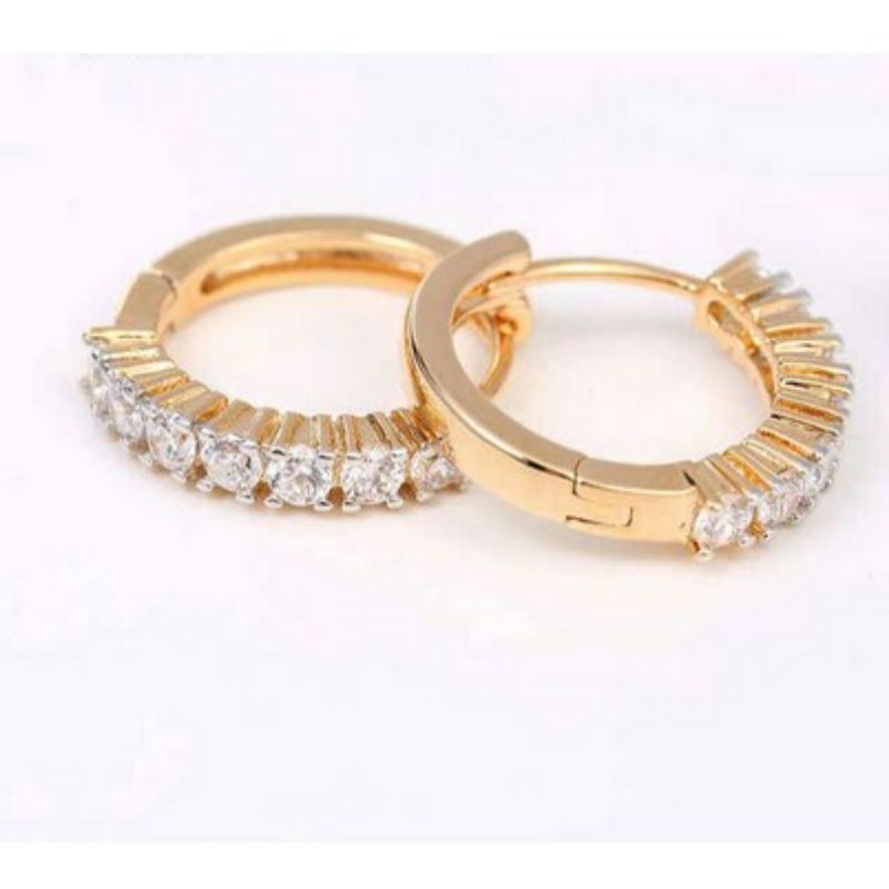 Perhiyasan Xuping Anting Jepit Dewasa Permata Mewah 01