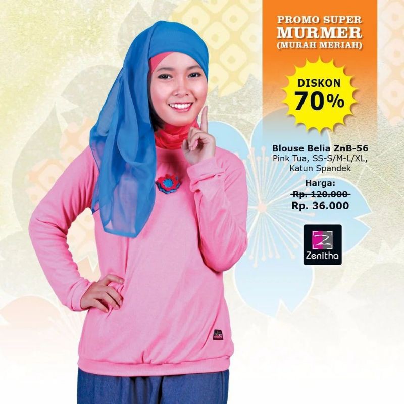 #OBRAL, Zenitha Belia 56 pink, tunik remaja murah