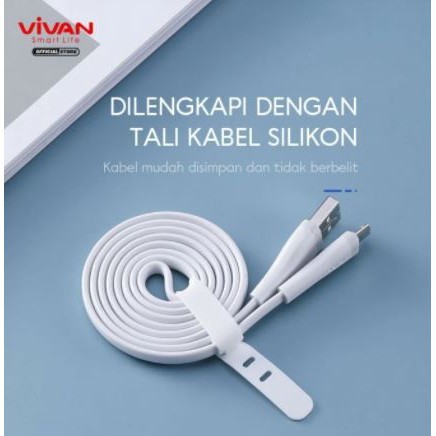 kabel Data Iphone Lightning 2.4A Original VIVAN SL100s