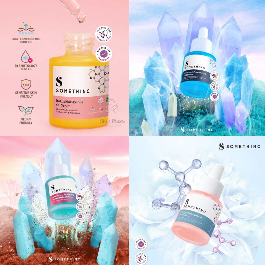 SOMETHINC SKIN SOLVER Serum Bundle Kit Kusam Komedo Pori-Pori Kendur Tanda Penuaan Anti Aging Korean Glass Mata Panda Brightening Cerah Acne Cream Kering dan Dehidrasi Han So Hee