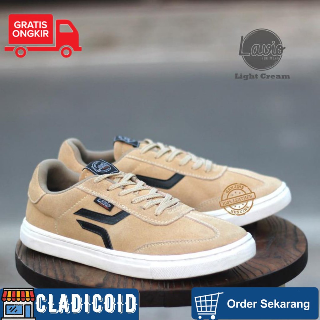 SEPATU SNEAKERS PRIA BAHAN KULIT PREMIUM, OUTDOOR KEREN. SNEAKERS ANAK MUDA LAVIO LIGHT ORIGINAL