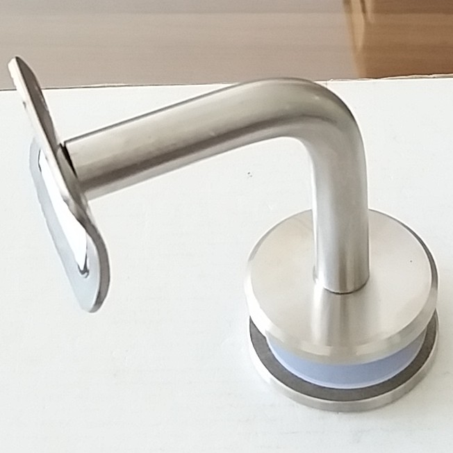 Aksesoris Handle Konektor Railing Tangga Kaca Pipa Bulat SR-813 Stainless