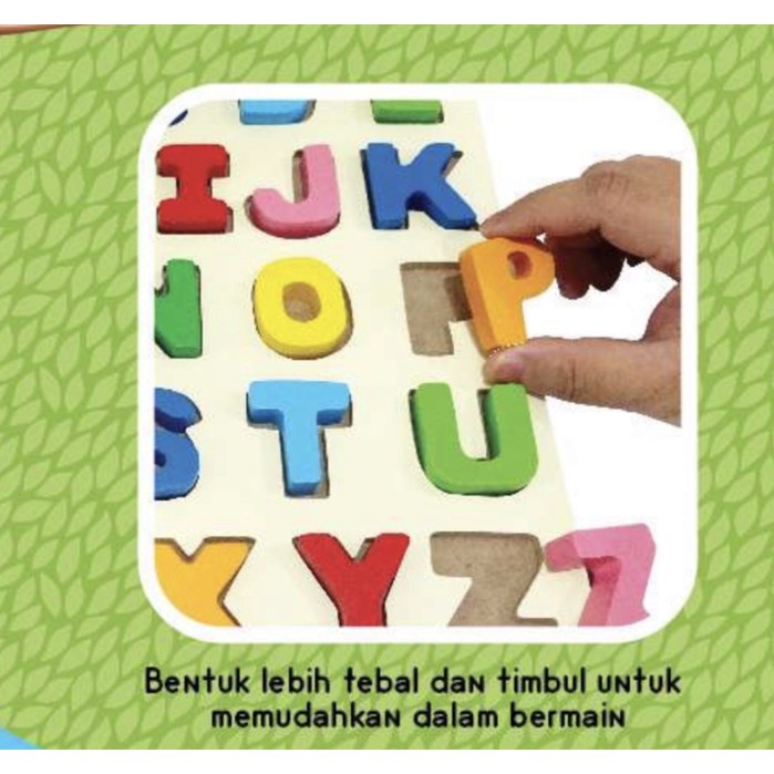 MAINAN EDUKAS ANAK - PUZZLE ALPHABET/ NUMBER / HURUF BESAR / ANGKA KUALITAS PREMIUM