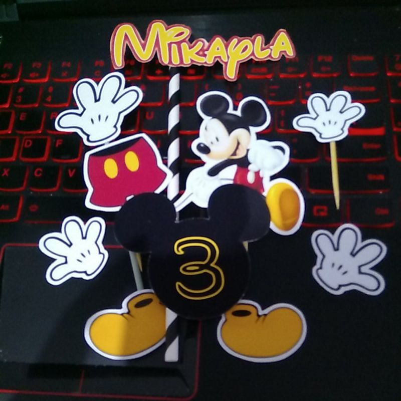 cake topper hiasan kue mickey micky mouse miki miky