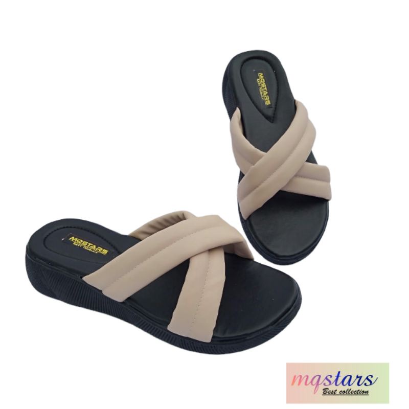 mqstars- Sandal Wedges Wanita Silang Empuk Platform Kekinian