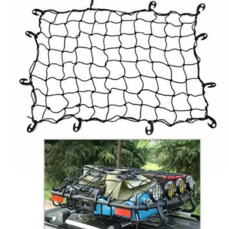 JARING BAGASI ATAP ATAS MOBIL CARGO NET TEMPAT PENYIMPANAN BARANG DI MOBIL AVANZA INNOVA CALYA RUSH