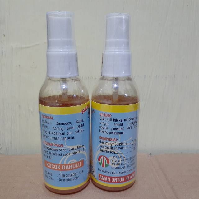 SCADIX Obat Scabies/Gudik Spray Untuk Kucing, Kelinci, Guinea Pig, Anjing dan Hewan Peliharaan