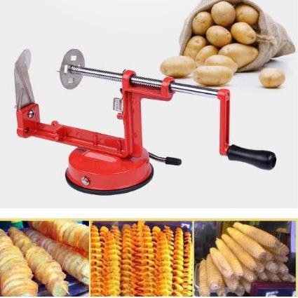 Super Quality Spiral Potato Slicer Chips Pengiris Pemotong Serutan Parutan Putar Ulir Keripik Kentang Ubi Singkong