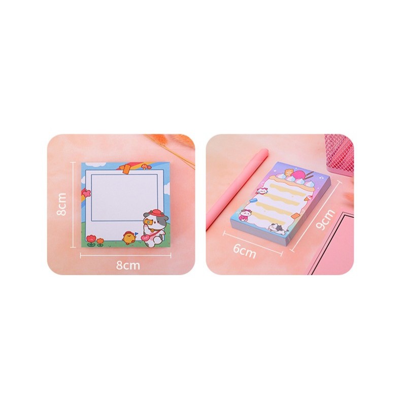 Sticky note memo pad sapi karakter hewan-5