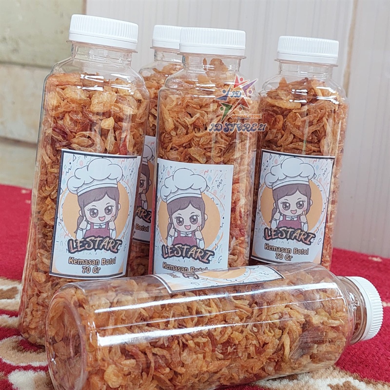 Bawang Goreng Lestari 70 Gr - Toples Tanpa Campur Tepung HALAL