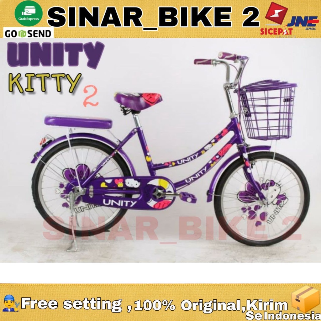 Sepeda Mini Keranjang UNITY HELLO KITTY Ukuran 20Inch