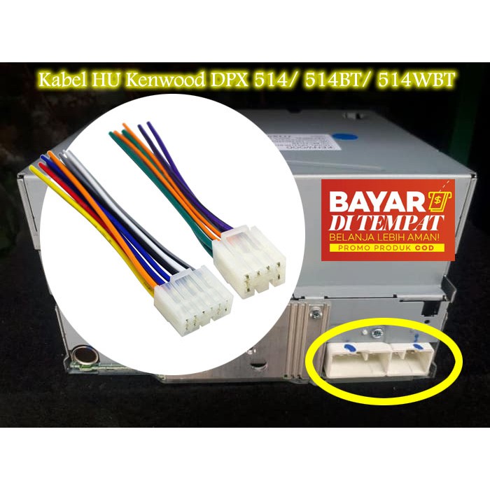 Kabel Head Unit Soket Kenwood DPX 514 OEM Toyota Avanza & New Avanza buat Pasang HU Kenwood DPX-514