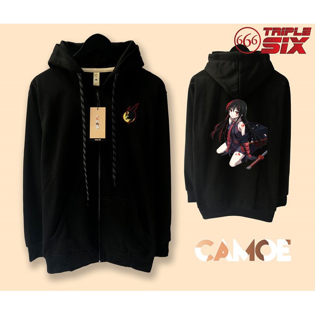 Jaket Hoodie Zipper Anime Akame Ga kill Akame waifu