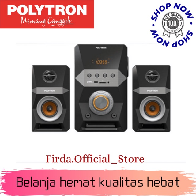 POLYTRON PMA-9502 Multimedia Speaker BLUETOOTH, FM, KARAOKE DIJAMIN 100% ORI