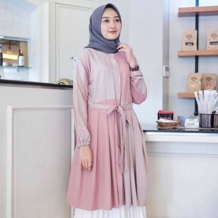 Lora Tunik / Atasan Muslim Wanita / Fashion Muslim Terbaru