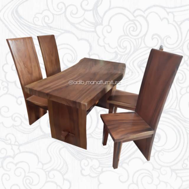 Meja Makan Kayu Trembesi - Kursi Makan Kayu Trembesi - Meja Kayu Meh - Meja Kayu Suar