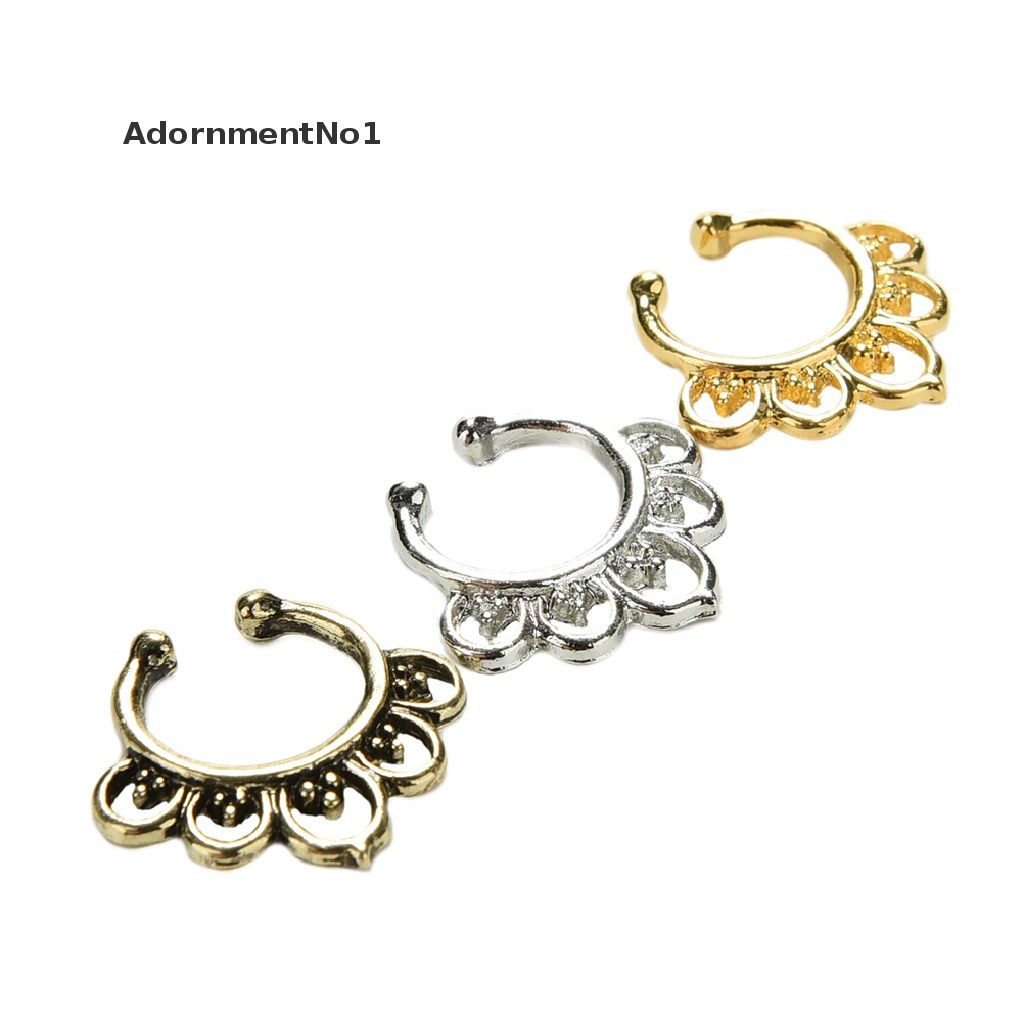 [AdornmentNo1] Fashion Fake Septum Nose Rings Faux Piercing Nose Hoop Nose Studs Body Jewelry [new]