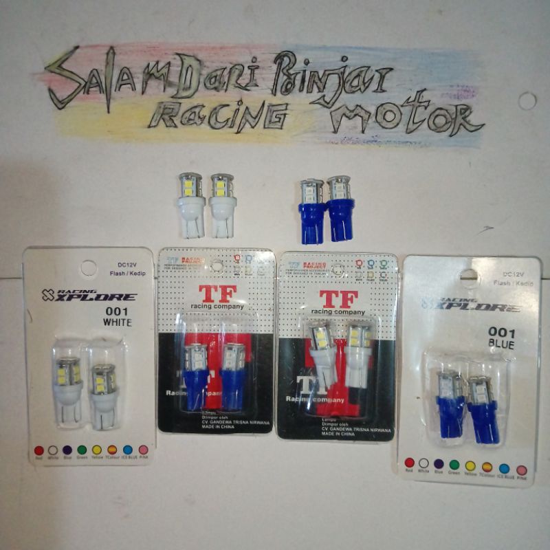 BOLA CUCUK LAMPU SEIN SEN LED 10 MATA MOTOR VARIO SCOOPY MIO SOUL REVO SUPRA X 125 BEAT JUPITER MX Z