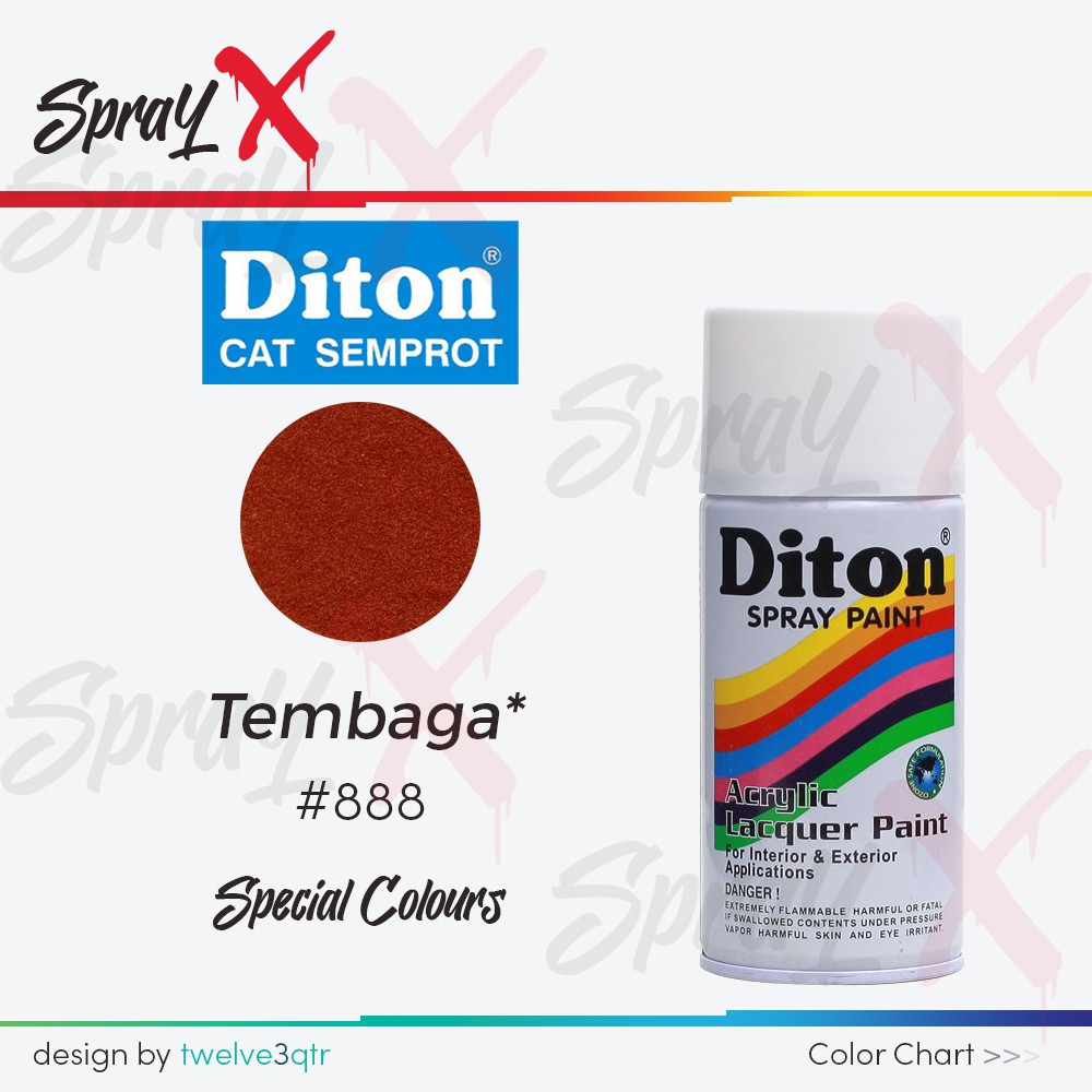 DITON SPECIAL TEMBAGA 888 / COPPER #888 300ML - SPRAY PAINT / PYLOX / PILOX
