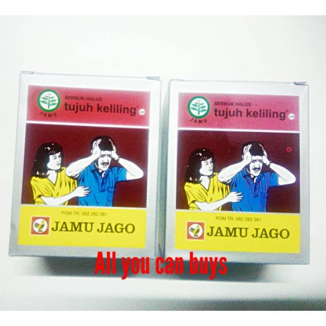 

Jamu Serbuk Tujuh Keliling Cap Ayam Jago,masuk angin, Sakit kepala,Mual Nyeri sendi