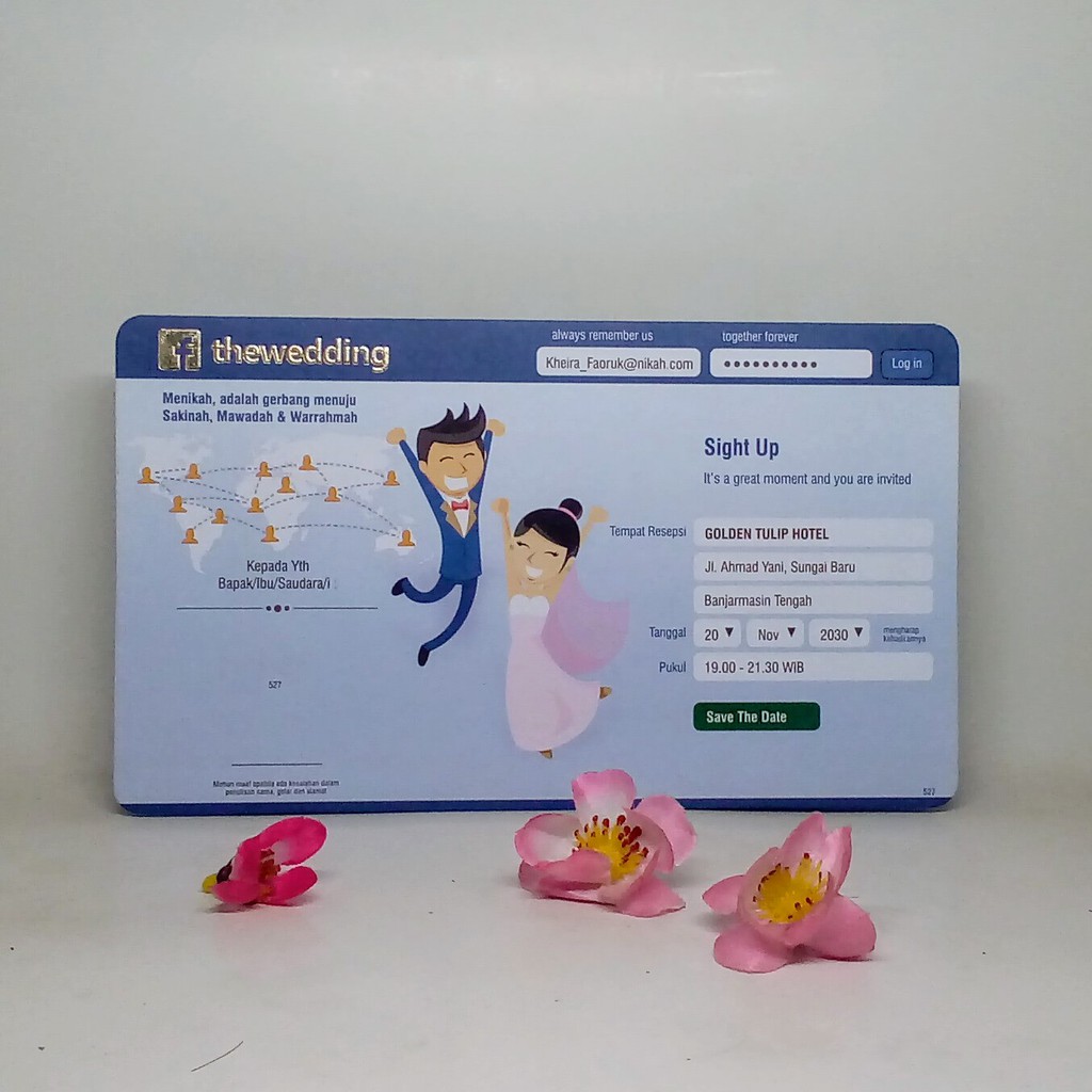 undangan pernikahan unik ns527