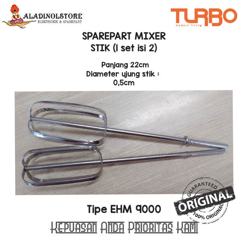 Kocokan / Stick / Stik Mixer Turbo EHM 9000 Original SEPASANG