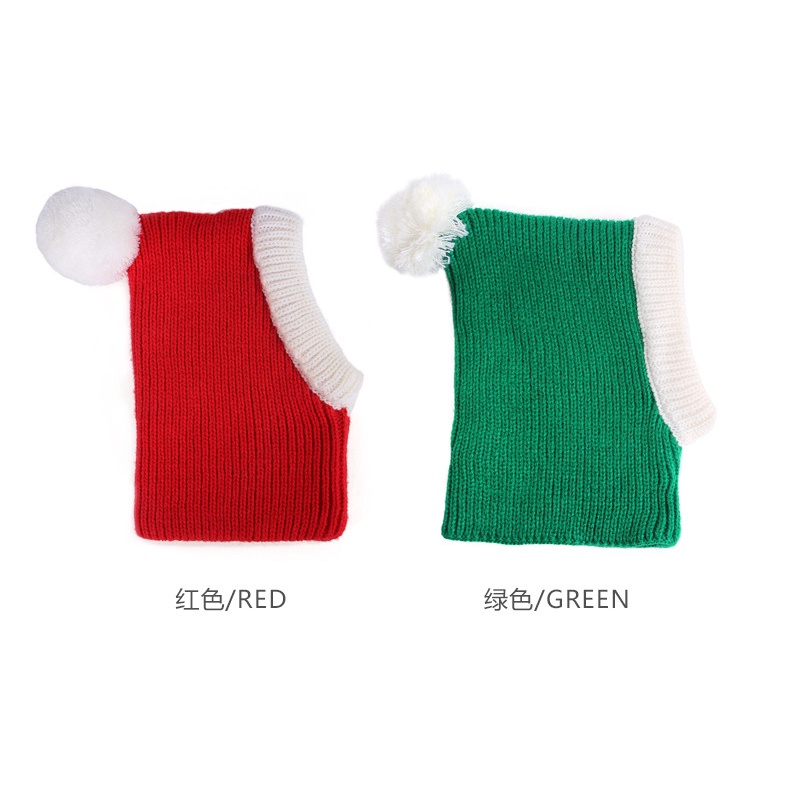 ★〓YUFeiPet〓★ Christmas Pet Hat Funny Christmas Hat Pet Ears and Neck Warmer Cover Photo Props Suitable for Cats and Dogs