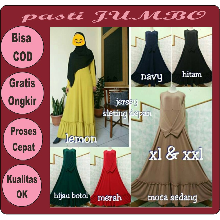 gamis jumbo dress jumb0 gamis jersey gamis rempel gamis polos gamis murah pakaian wanita big size