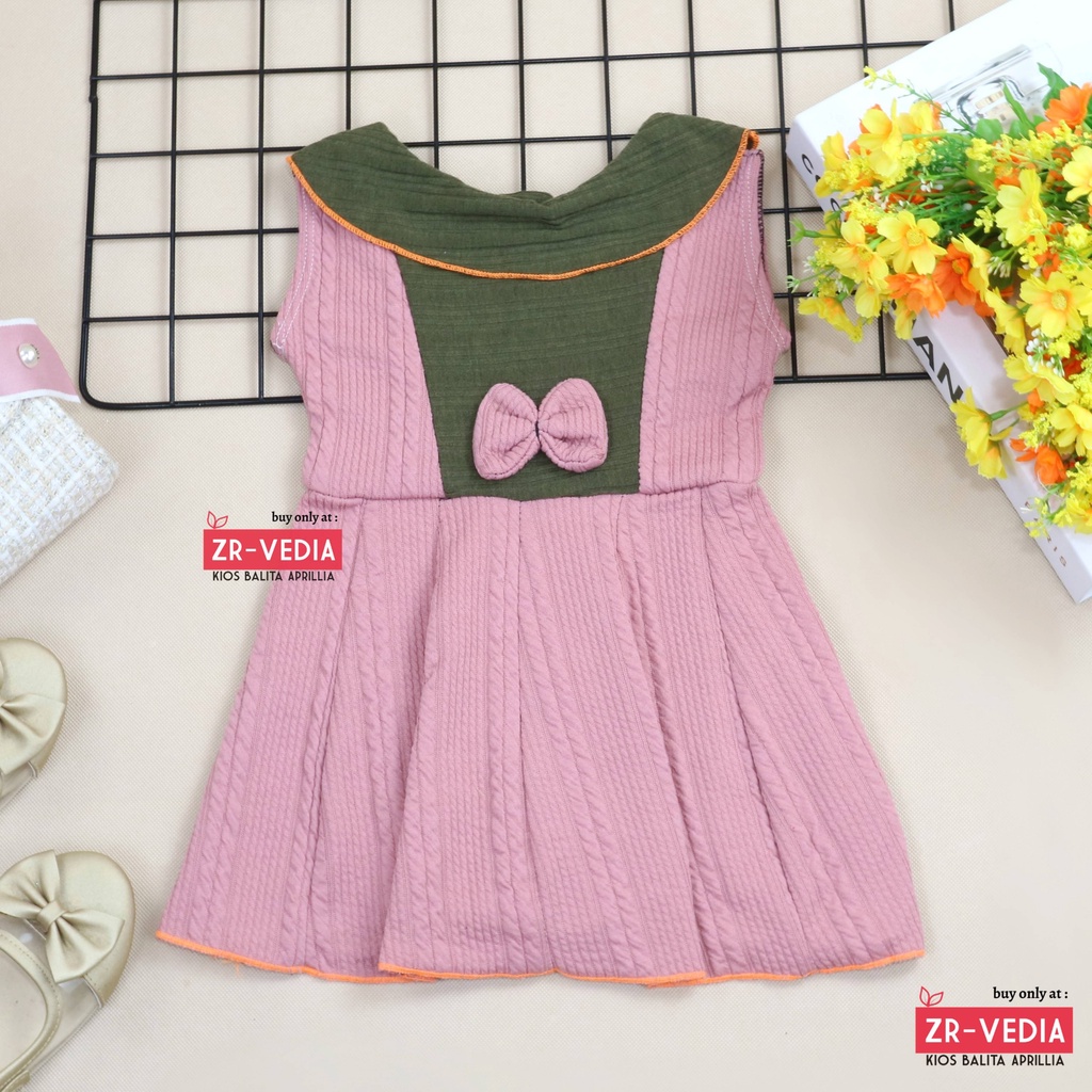 Dress Najwa uk Bayi 3-12 Bulan / Dres Import Anak Perempuan Gaun Pesta Grosir Baju Balita Cewek