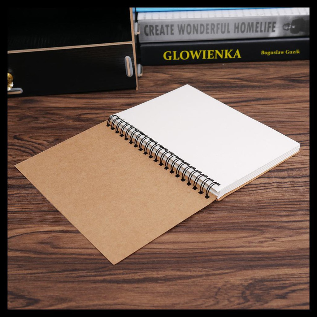 

Terbaru JESJELIU Buku Diary Menggambar Sketchbook Drawing Memo Pad Notebook - BQ-N14 - Brown/White