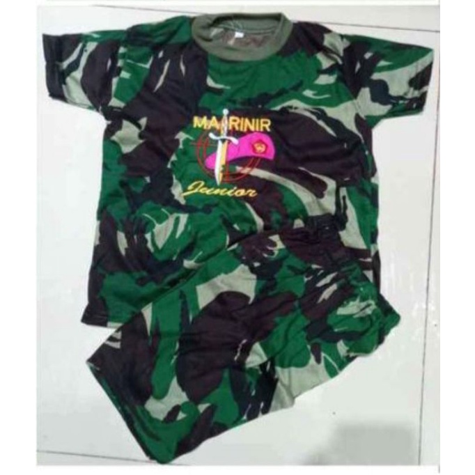 SETELAN KAOS DORENG ANAK ANAK MARINIR TNI AL PENDEK,KAOS KARNAVAL