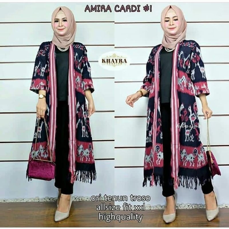LONG OUTER BAHAN KAIN TENUN BLANKET HALUSAN