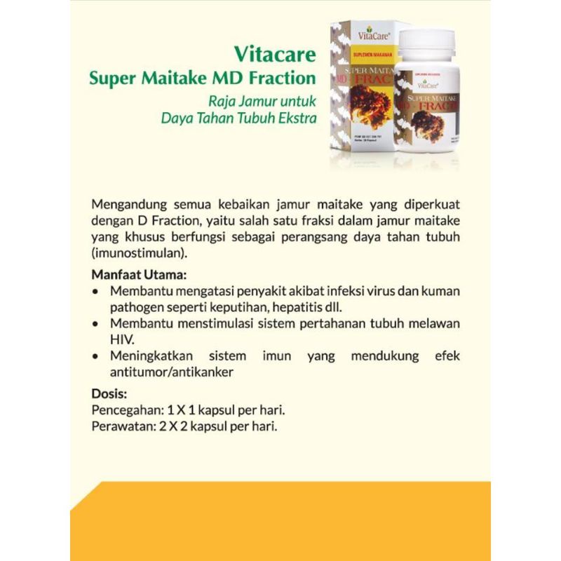 Vitacare Super Maitake MD Fraction isi 30 Kapsul