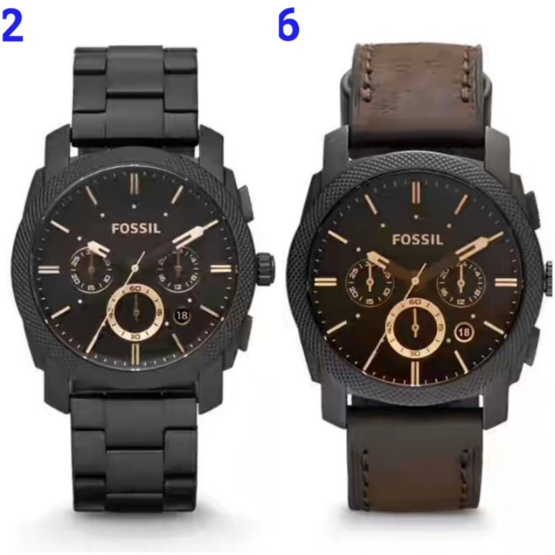 Jam tangan pria FS 4656 FS 4682 Ori bm, baterai, strap leather / stainless, include box fullset