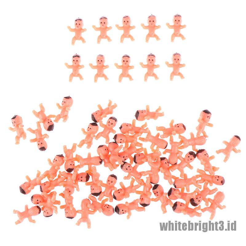 {white3} 10/20/60Pcs 1inch mini plastic baby kids