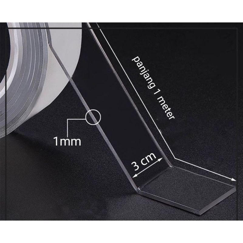 Double Tape Papan Two Sides Isolasi Double Tape Transparan Bening Doble Tip Papan