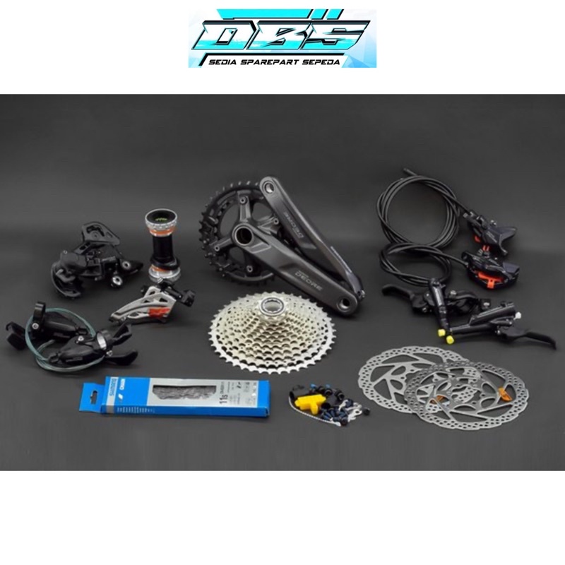 GRUPSET SHIMANO DEORE M5100 36-26x170 11-42T 2 PISTON 11SPEED GRUP SET 11sp