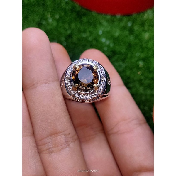 natural kecubung smoky Quartz cutting