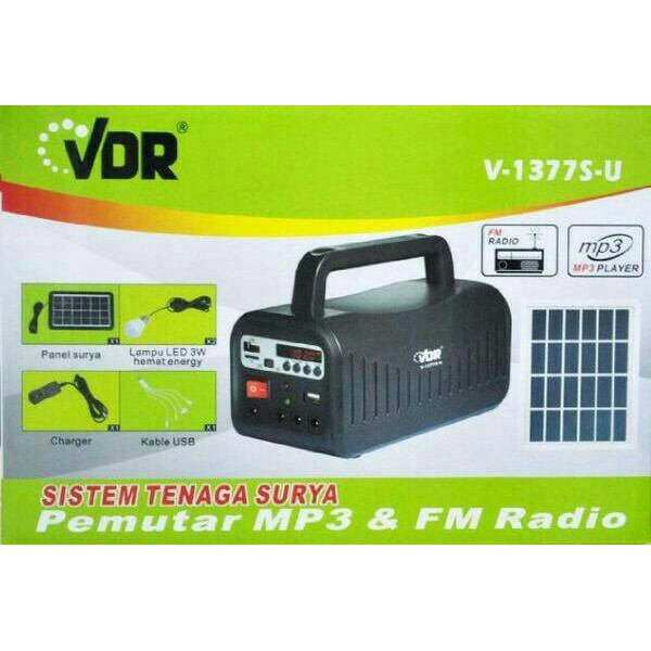 Speaker Multifungsi Solar Panel VDR V-1377 SU