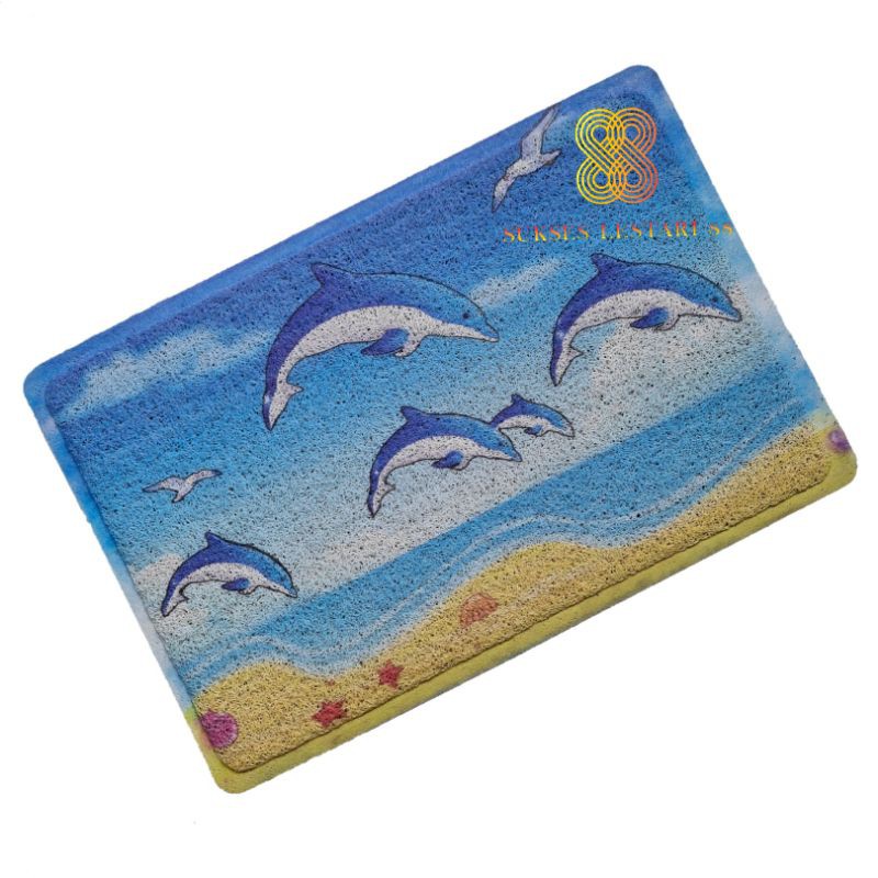 Keset Karpet PVC Mie Bihun Motif Dolphin