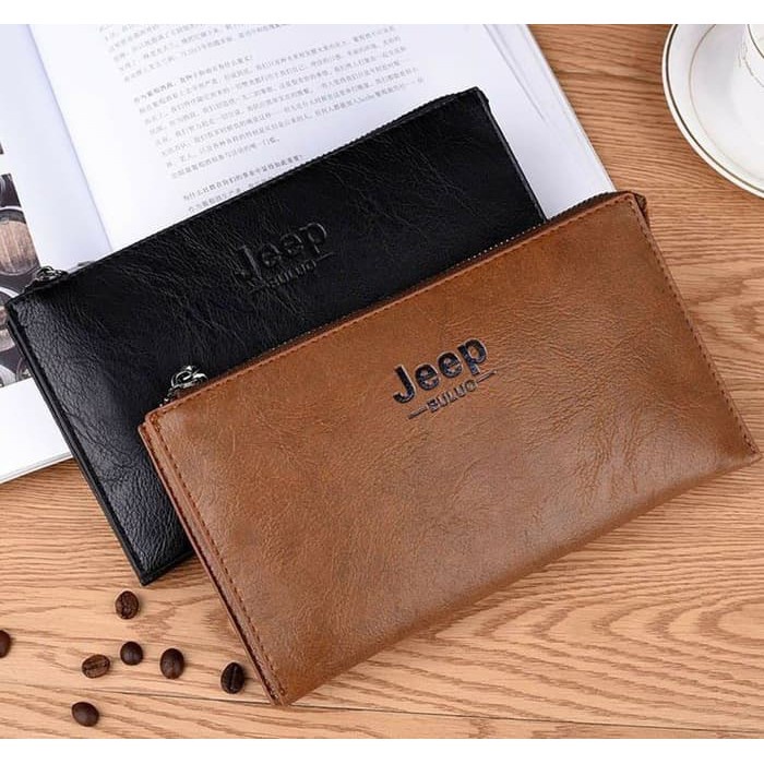 CLASSIC LEATHER!!Dompet jeep panjang buluo wallet import/dompet kulit cowok cwek clutch jeep original