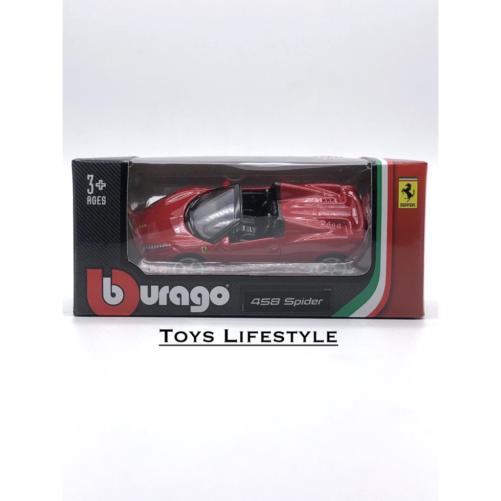 Bburago Diecast - Ferrari 458 Spider Skala 1:64 (Ferrari Series)