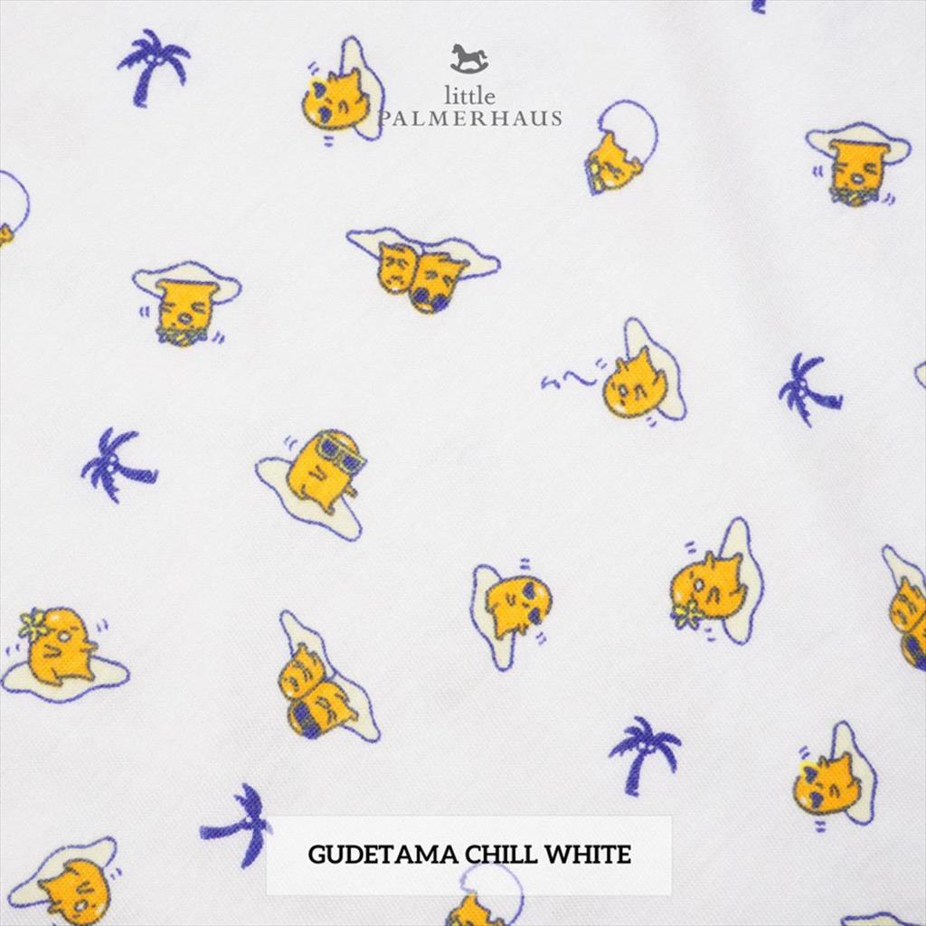 White Chill Little Palmerhaus Gudetama Shoulder Button Short Sleeve